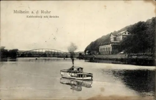 Ak Mülheim an der Ruhr, Kahlenberg mit Brücke