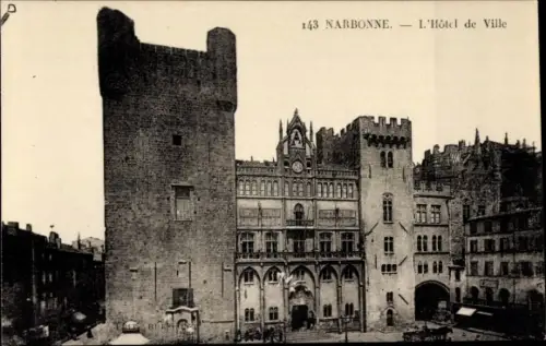 Ak Narbonne Aude, Rathaus