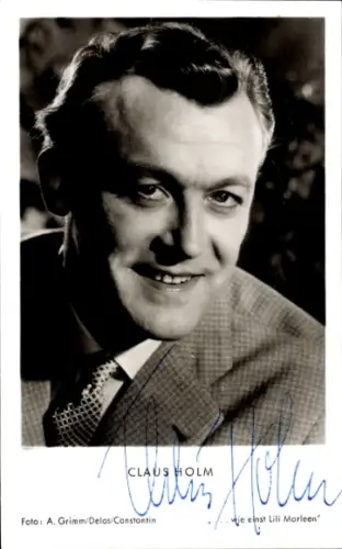 Foto Schauspieler Claus Holm in Wie einst Lili Marleen, Portrait, Autogramm