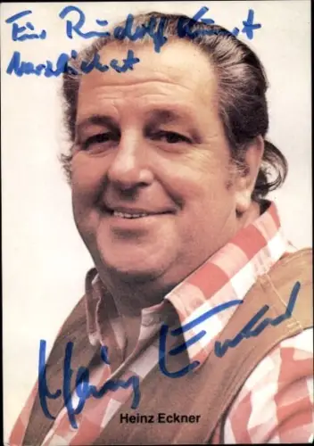 Autogrammkarte Schauspieler Heinz Eckner, Portrait, Autogramm