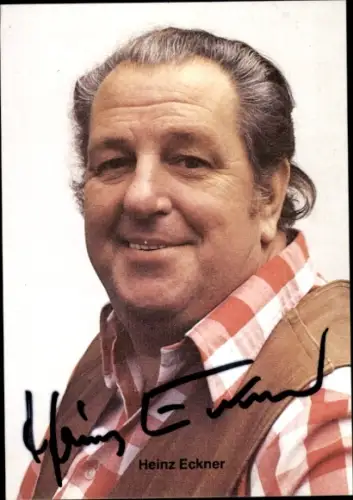 Autogrammkarte Schauspieler Heinz Eckner, Portrait, Autogramm