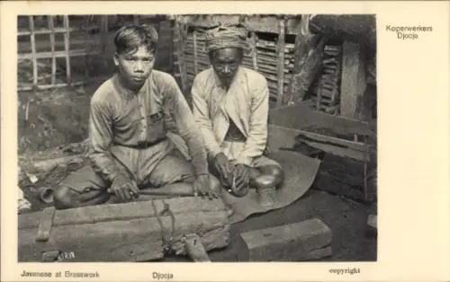 Ak Yogyakarta Djokja Java Indonesië, Koperwerkers