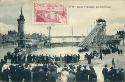 Ak Nantes Loire Atlantique, Ausstellung 1904, Wasserrutsche