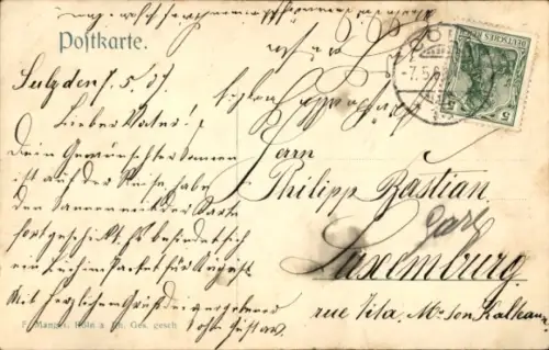 Passepartout Ak Köln am Rhein, Rheinpanorama, Brief