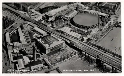 Ak South Bank London City, Panorama, Ausstellung 1951