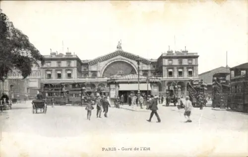 Ak Paris X, Gare de l’Est, Bahnhof