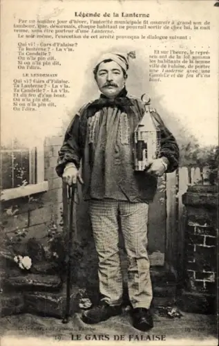 CPA Légende de la Lanterne, Le Gars de Falaise