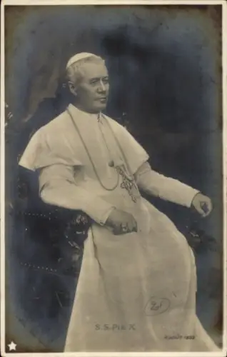 Ak Papst Pius X., Portrait