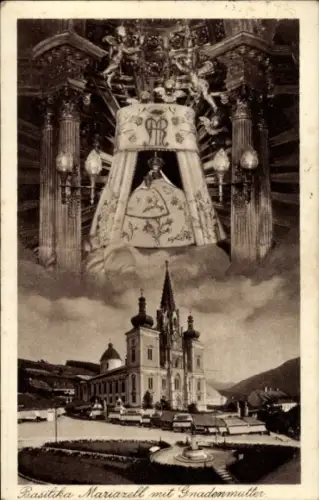 Ak Mariazell Steiermark, Basilika, Gnadenmutter