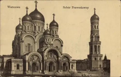 Ak Warszawa Warschau Polen, Orthodoxe Kirche, Türme,  Architektur, Warszawa