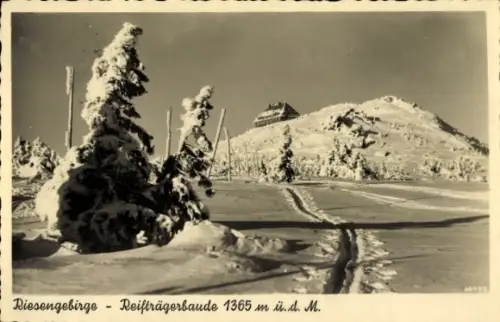 Ak Riesengebirge Region Königgrätz, Bílé Labe, Weiße Elbe, Weißwasser, Weißwassergrund,  Reifträg