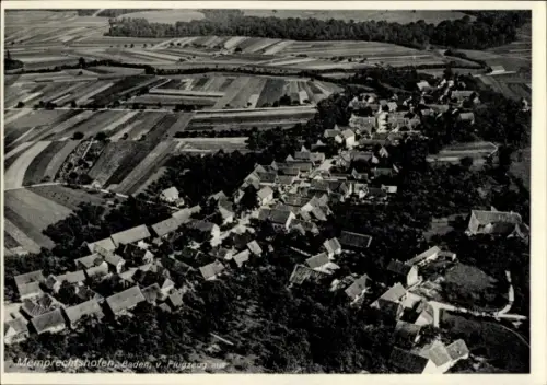 Ak Memprechtshofen Rheinau in Baden, Luftaufnahme von  Flugzeug sichtbar