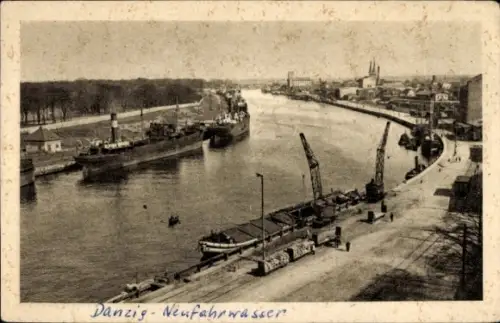 Ak Nowy Port Gdańsk Neufahrwasser Danzig, Hafen
