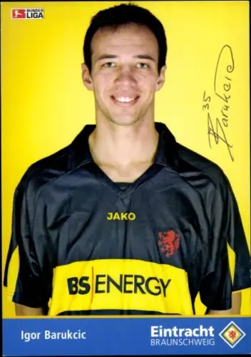 Autogrammkarte Fußballer Igor Barukcic, Eintracht Braunschweig, Autogramm