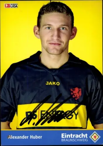 Autogrammkarte Fußballer Alexander Huber, Eintracht Braunschweig, Autogramm