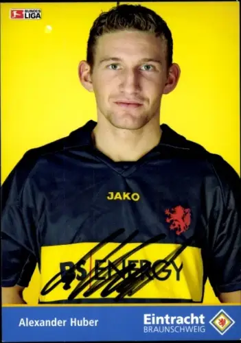 Autogrammkarte Fußballer Alexander Huber, Eintracht Braunschweig, Autogramm