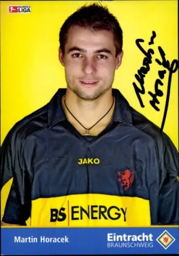 Autogrammkarte Fußballer Martin Horacek, Eintracht Braunschweig, Autogramm