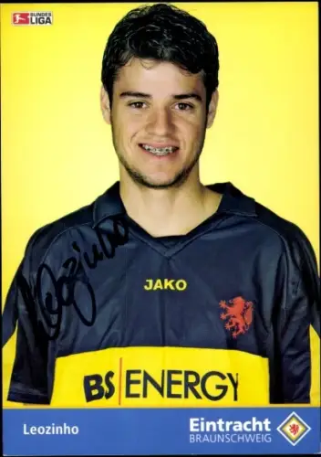 Autogrammkarte Fußballer Leandro Sales de Santana, Eintracht Braunschweig, Autogramm