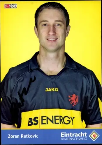 Autogrammkarte Fußballer Zoran Ratkovic, Eintracht Braunschweig, Autogramm