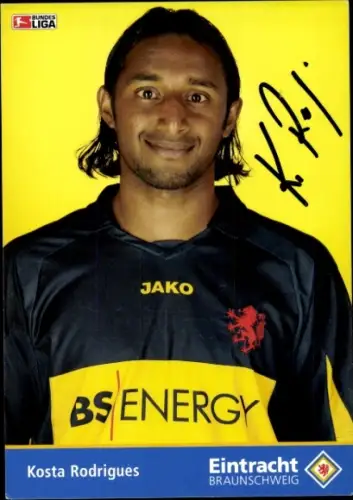 Autogrammkarte Fußballer Kosta Rodrigues, Eintracht Braunschweig, Autogramm