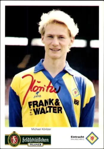 Autogrammkarte Fußballer Michael Köritzer, Eintracht Braunschweig, Autogramm