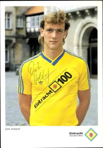 Autogrammkarte Fußballer Dirk Holdorf, Eintracht Braunschweig, Autogramm