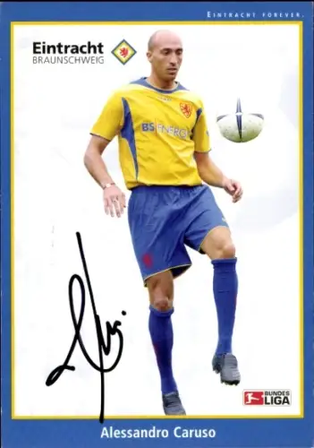 Autogrammkarte Fußballer Alessandro Caruso, Eintracht Braunschweig, Autogramm