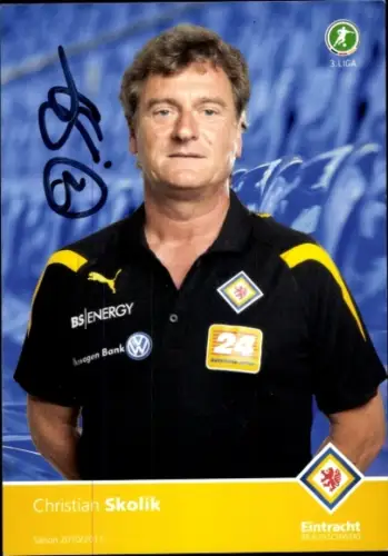 Autogrammkarte Zeugwart und Busfahrer Christian Skolik, Eintracht Braunschweig, Autogramm