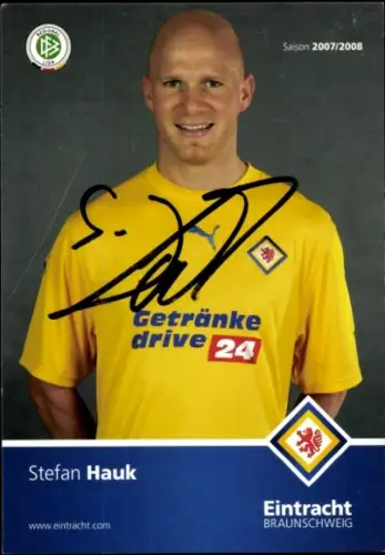 Autogrammkarte Fußballer Stefan Hauk, Eintracht Braunschweig, Autogramm