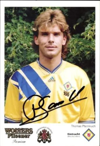 Autogrammkarte Fußballer Thomas Pfannkuch, Eintracht Braunschweig, Autogramm