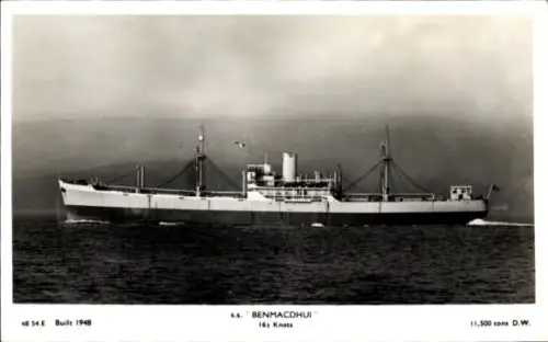 Foto Frachtschiff SS Benmacdhui