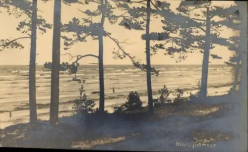 Foto Ak Jūrmala Rigaer Strand Lettland, Strand, Bäume