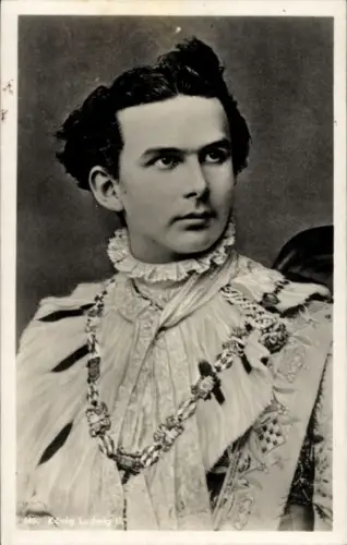 Ak Ludwig II. König von Bayern, Portrait