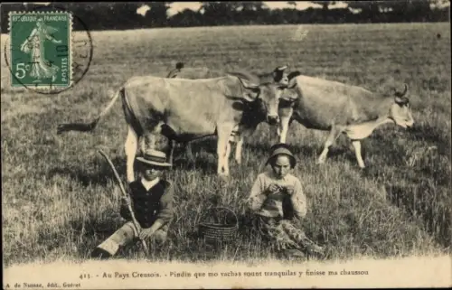 Ak Creuse, Pindin que mo vachas sount tranquilas y finisse ma chaussou