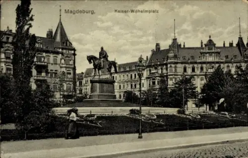 Ak Magdeburg an der Elbe, Kaiser-Wilhelmplatz