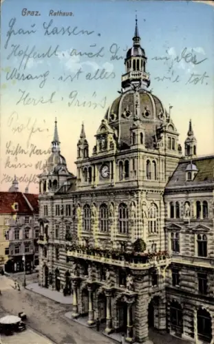Ak Graz Steiermark,  Rathaus