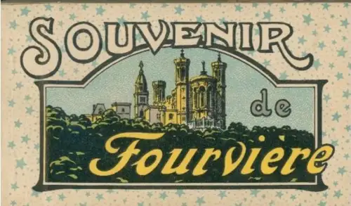 20 Ak im Umschlag Lyon, Souvenir de Fourviere