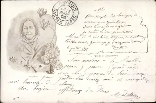 Ak Vosges Frankreich, Frauen-Portrait, Dorothee, Gitarre