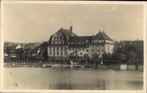 Ak Lindau am Bodensee Schwaben, Gebäude am Wasser,  Bodensee,  