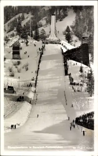 Ak Garmisch Partenkirchen in Oberbayern, Olympiaschanze, Skispringen