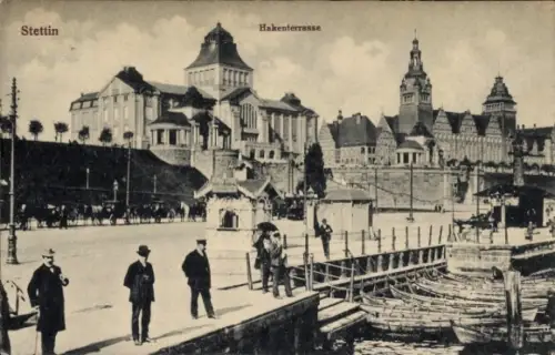 Ak Szczecin Stettin Pommern, Hakenterrasse