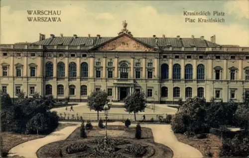 Ak Warszawa Warschau Polen, Krasinskich-Platz