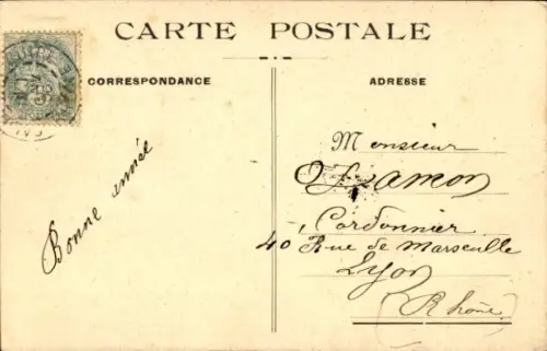 Handgemalt Ak Neujahr, Blumen