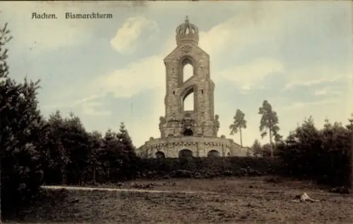 Ak Aachen, Bismarckturm in  Waldlandschaft, 