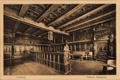 Ak Lüneburg in Niedersachsen,  Rathaus, Ratsstube, Innenansicht,  Möbel