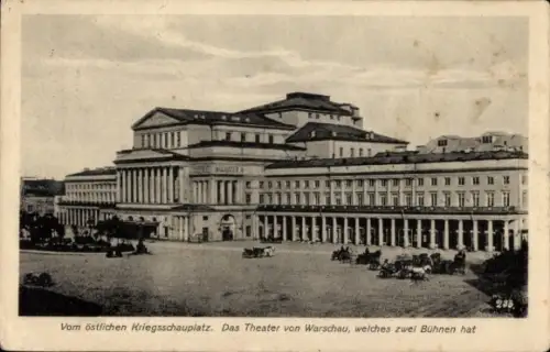 Ak Warschau Polen, Kriegsschauplatz, Theater