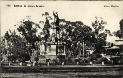 Ak Ciudad de Mexico Mexiko Stadt, Kolumbus-Denkmal, Monumento a Colón