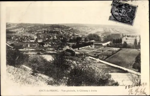 Ak Ancy le Franc Yonne, Vue Générale
