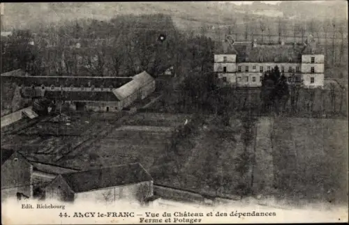 Ak Ancy le Franc Yonne, Vue du Chateau