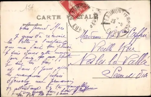 Ak Rouge Perriers Eure, Fachwerkhaus